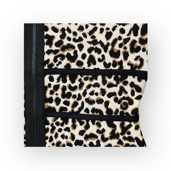 new BCBGMAXAZRIA 𒀭Fancy Leopard Knit Cocktail Mini Dress 𒀭Leopard Print 𒀭Sml - Picture 10 of 16